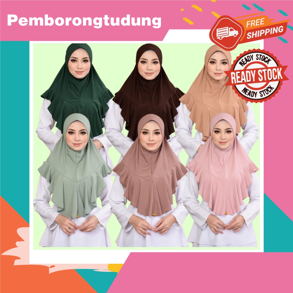 SARIMA RUFFLE DURA PLAIN / TUDUNG SARUNG ROPOL | Shopee Malaysia