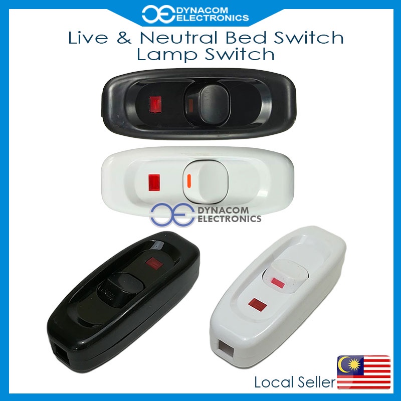 AC 250V 10A Inline ON/OFF Room Hall Lamp Desk Light Bed Switch With ...