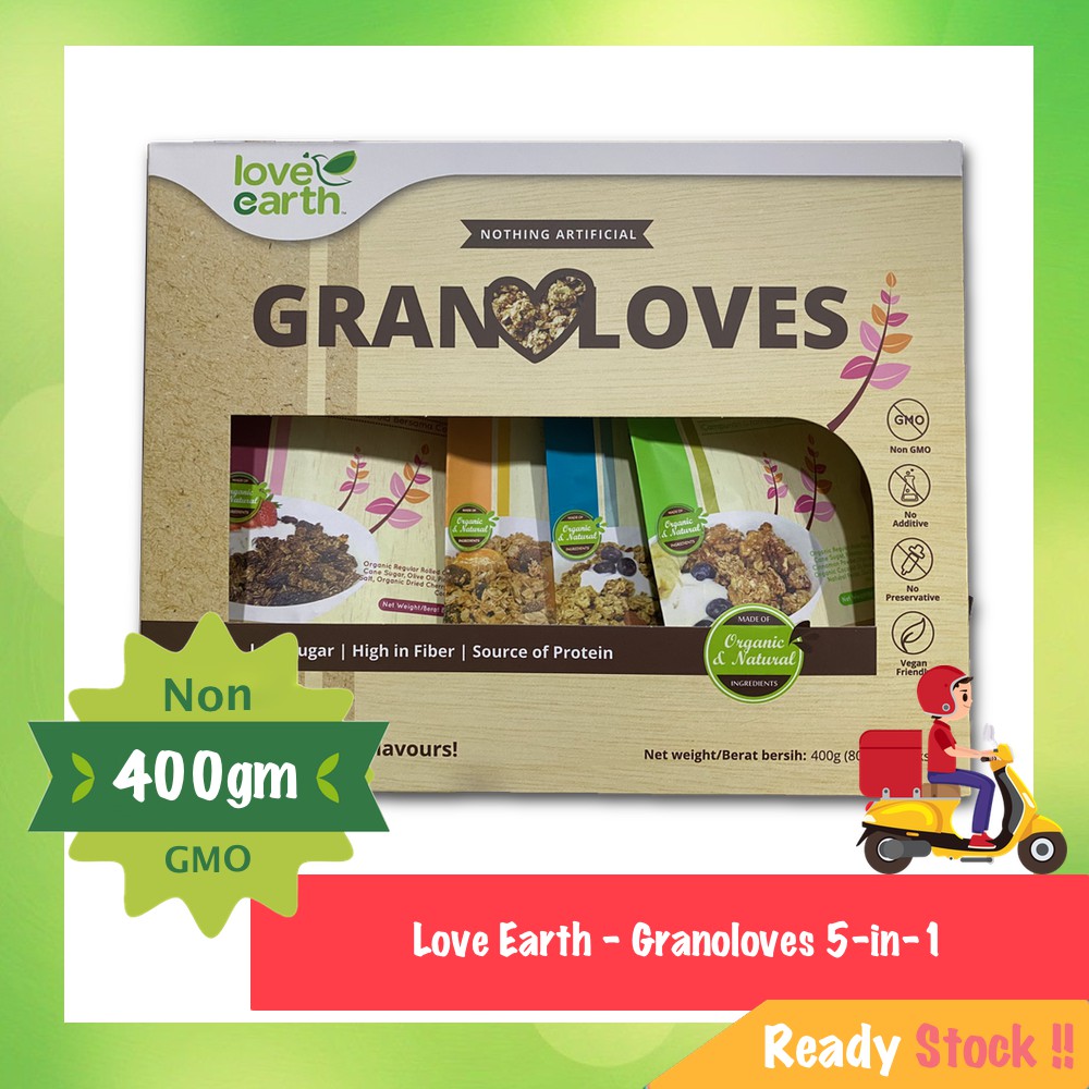 Love Earth Granolove 5 in 1 MultiGrain 400gm Shopee Malaysia