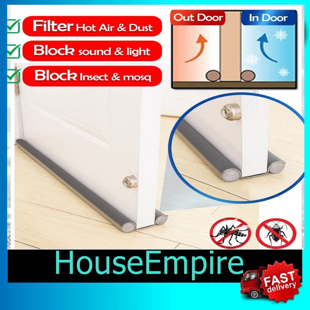 Door Stopper Seal Flexible Door Bottom Sealing Twin Draft Dodger Guard