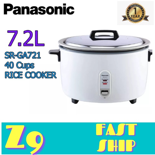 Panasonic SRGA721 Rice Cooker with 7.2L Capacity, Stainless Steel Lid & Keep Warm Function SR