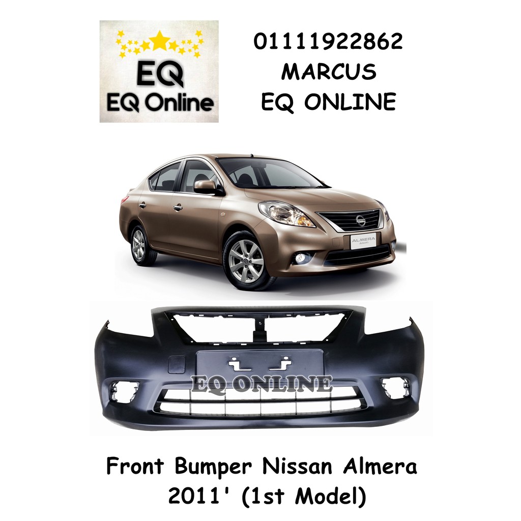 Nissan Almera 2012 Front Bumper PP Plastic Malaysia (BUMPER DEPAN) (1st Model) 2011 2012 2013