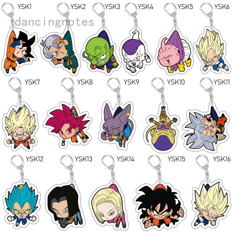 Anime New Dragon Ball Key Ring Cute Keychain Pendant Cartoon ...