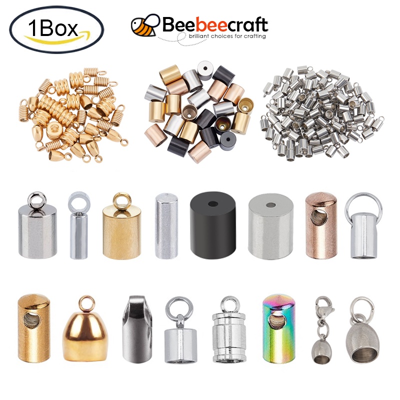 Ready Stock 1 Box Stainless Steel Barrel End Caps Smooth End Caps ...