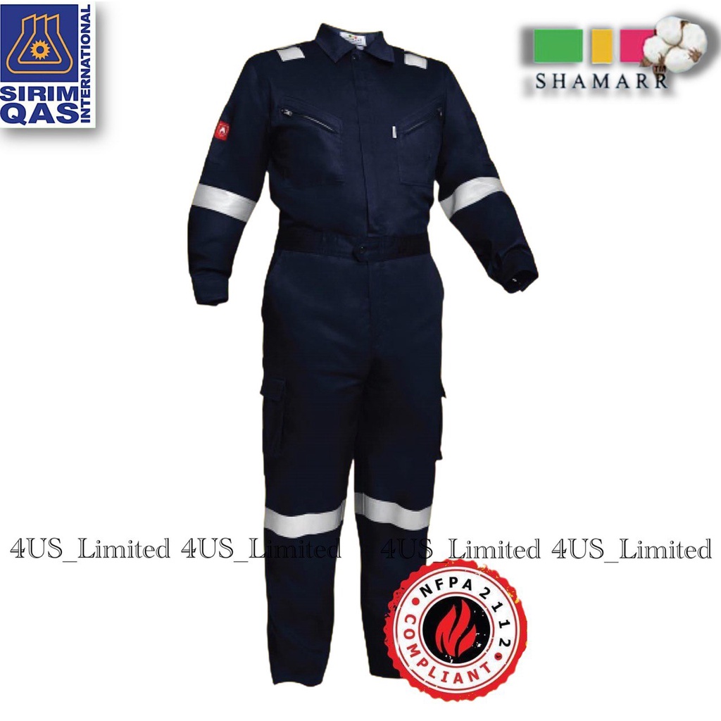 SHAMARR FIRE RETARDANT COVERALL FRC (SIRIM) NFPA2112 (FRC)-PPE SAFETY ...