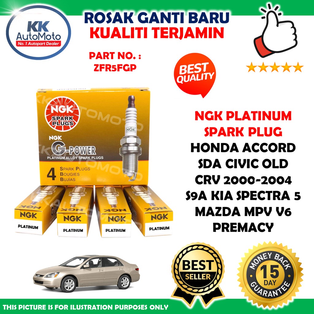 ZFR5FGP - NGK Platinum Spark Plug Honda Accord SDA Civic Old CRV 2000 ...