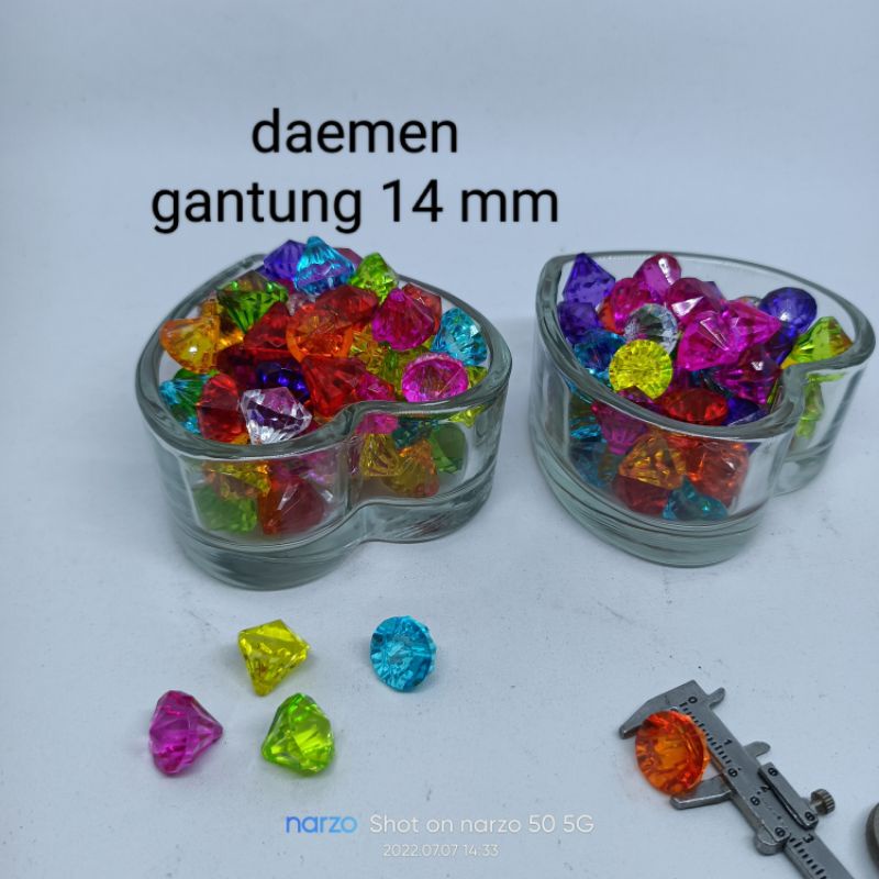 1 pack of 14 mm and 12 mm hanging daimen acrylic beads (440 grams ...