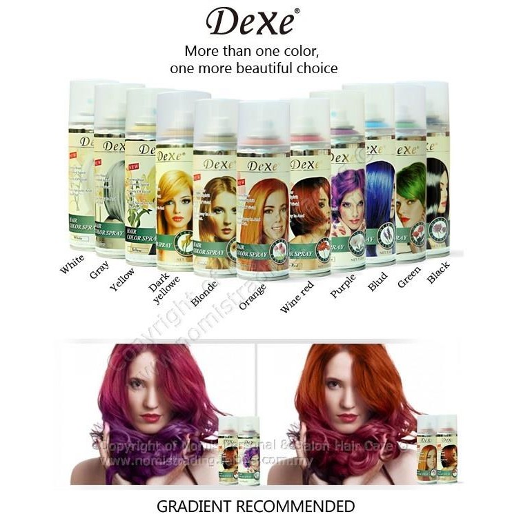 Value Buy 138ml Bigger Size Dexe Herbal Essences Hair Color Spray Shopee Malaysia 