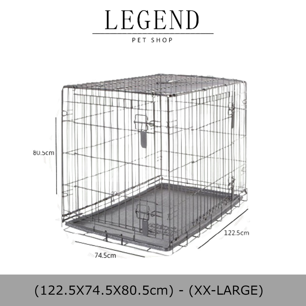Dogit Two Door Wire Home Crates With Divider (122.5X74.5X80.5cm) (XX