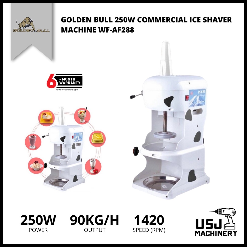 GOLDEN BULL 250W Commercial Ice Shaver Machine WFAF288 6 Months