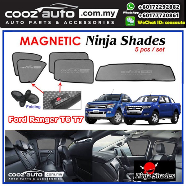 Ford Ranger T6 T7 2011 - 2022 Magnetic Ninja Sun Shade Sunshade ...