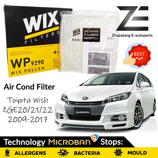 Wix Microban Cabin Filter WP9290 Toyota Wish ZGE20 21 22 2009 2017