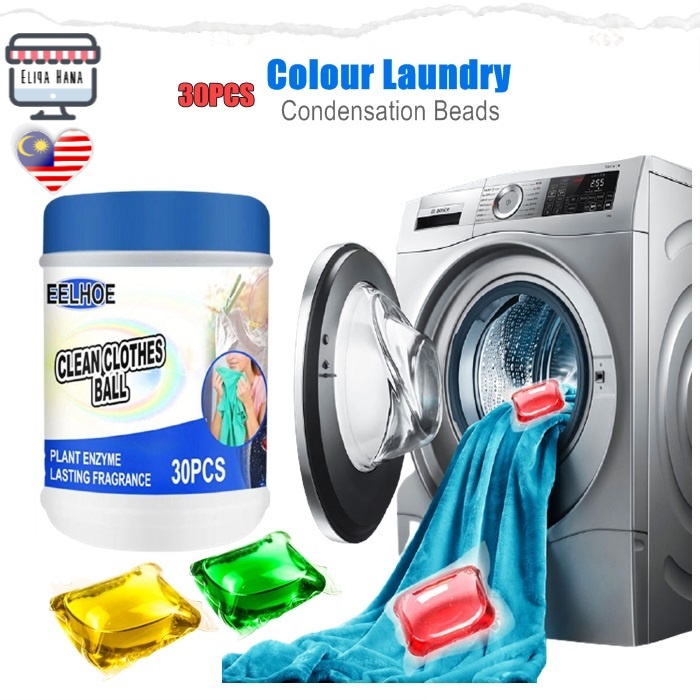 Mix Colour Laundry Condensation Beads Laundry Ball (30pcs) Shopee Malaysia