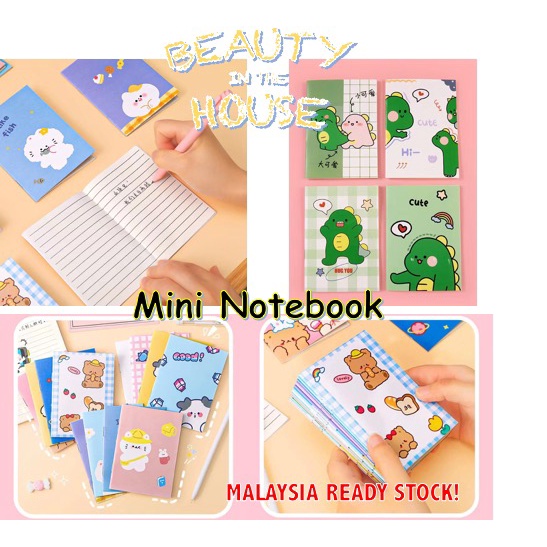 Cute Cartoon Mini Notebook Mini Pocket Notepad Small Book Free Gift ...