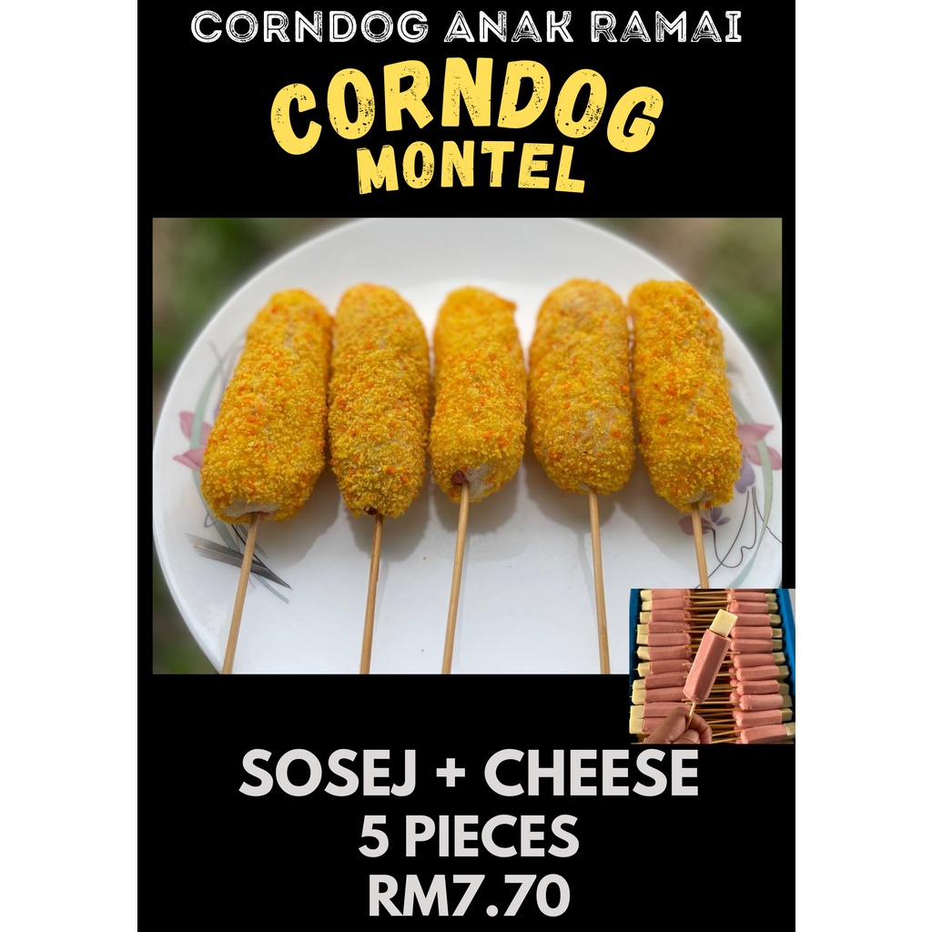 5pcs Corndog Anak Ramai Frozen Paling Murah Halal Jimat Homemade Sedap ...