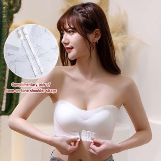Bra seksi plus size chest support strapless bra non-slip tube top,  invisible bra，Non-Slip Sexy Invisible Push Up Bra