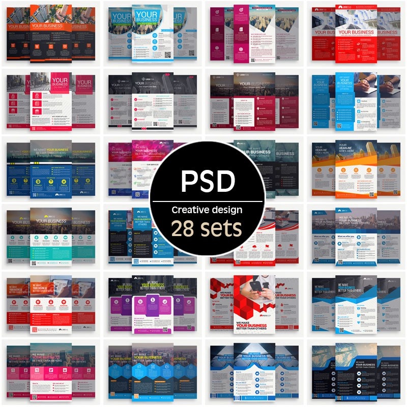 Graphic Design Template Bundle Pack / Corporate Design / Flyer ...