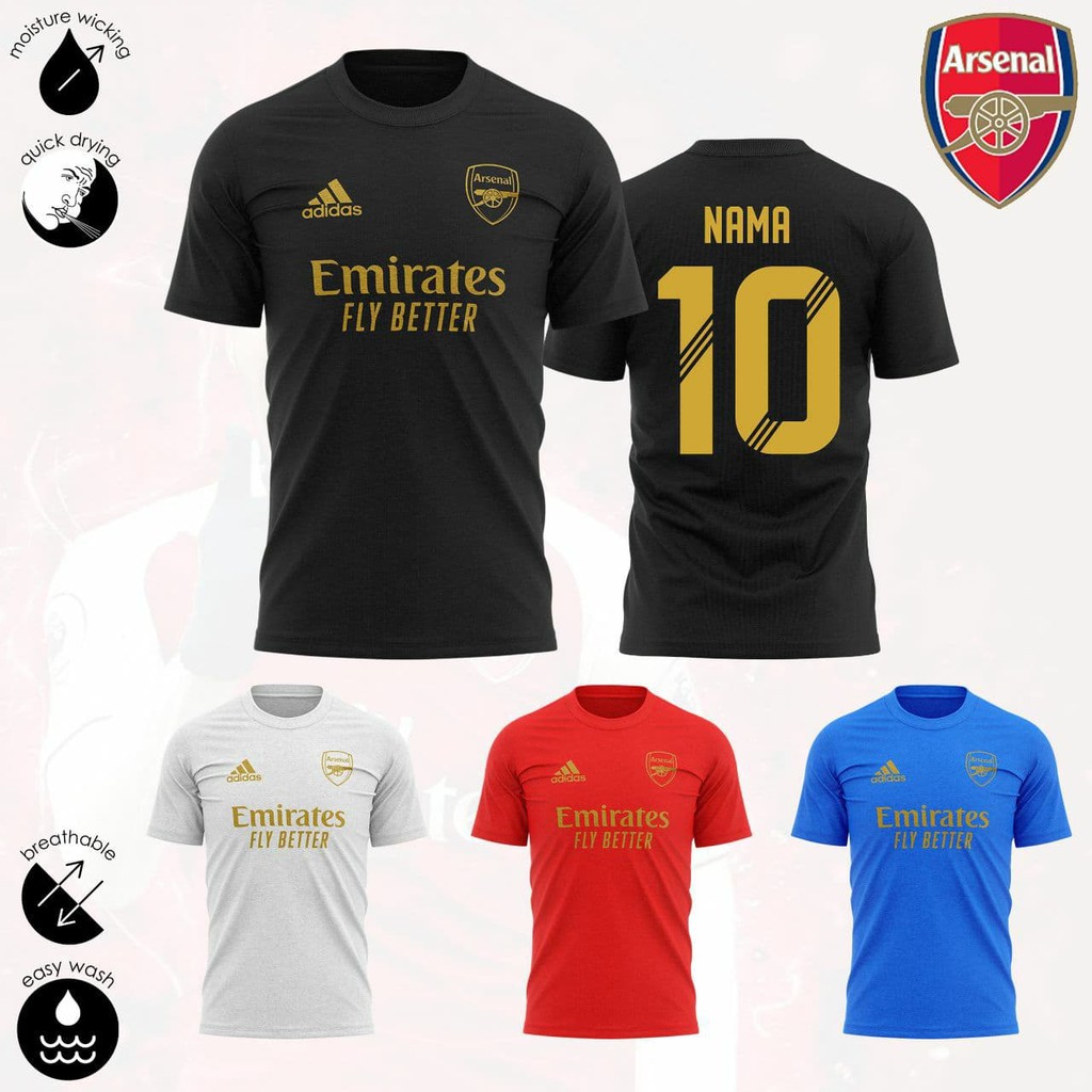 ARSENAL GOLD EDITION JERSEY with CUSTOM NAME NUMBER Shopee Malaysia