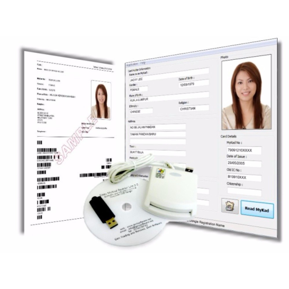 Mykad Reader / Smart Card Reader + Software (1 year warranty) | Shopee ...