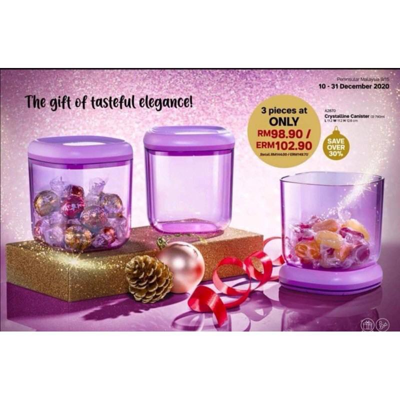 Tupperware Crystalline Canister780ml (3pcs) | Shopee Malaysia