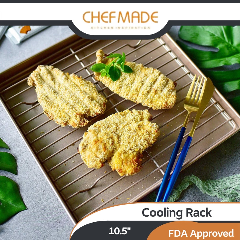 Chefmade 10.5inch Non-Stick Cooling Rack Square Wire Rack FDA Approved ...