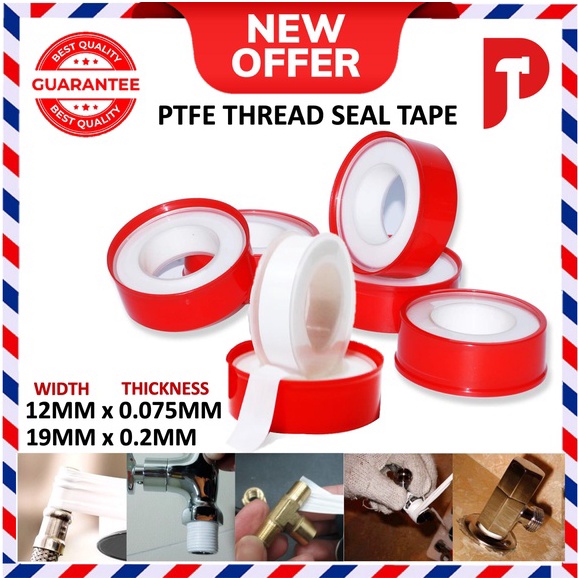 PTFE Thread Seal Tape 🔥 Ready Stocks 🔥 White Pipe Sealing Tape Pair Air ...