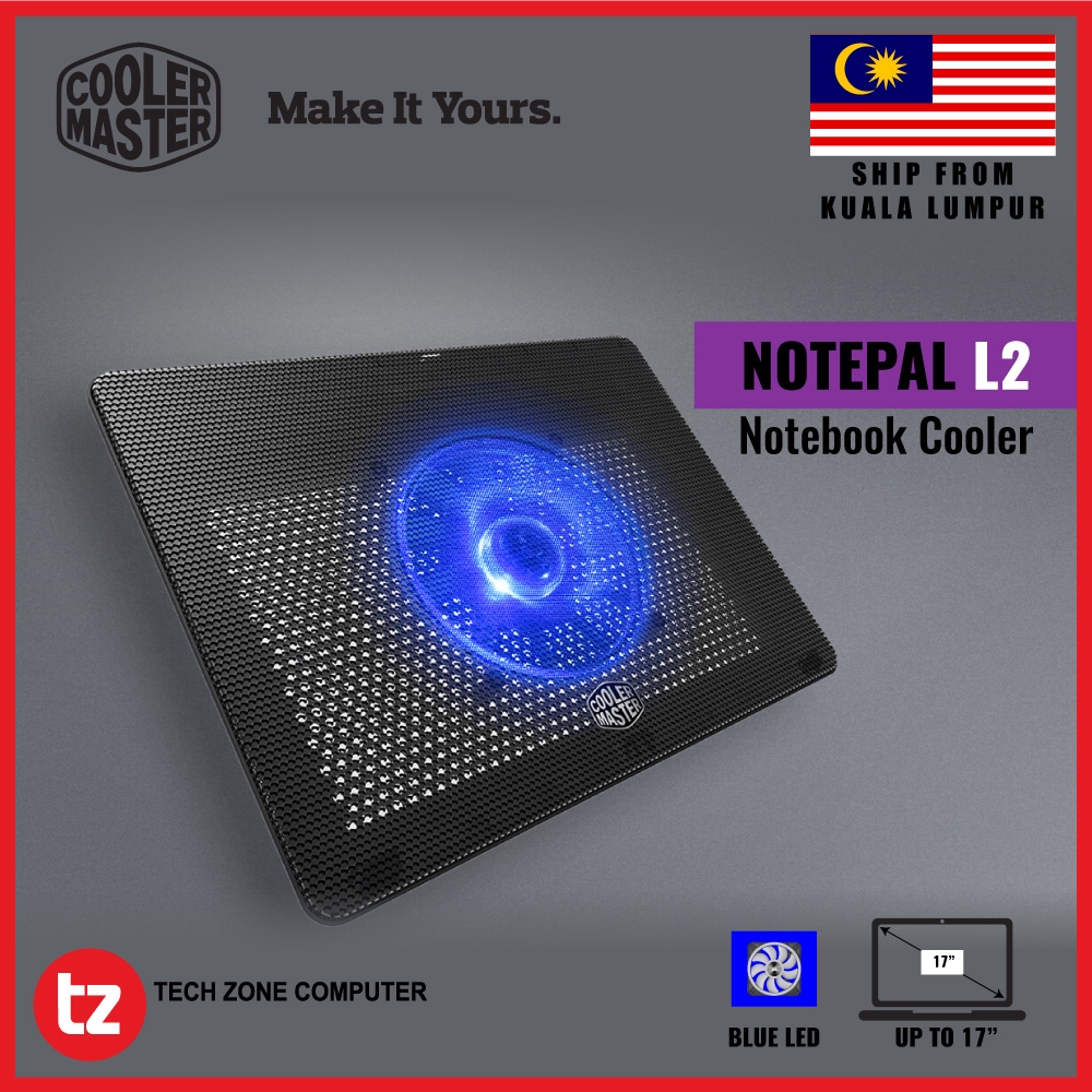 Cooler Master NotePal L2 UP TO 17 Inch Laptop Cooler ( MNW-SWTS-14FN-R1 ...