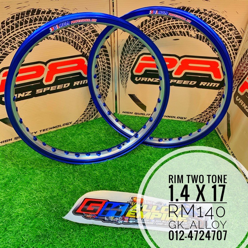 RIM ALLOY TWO TONE 17 x 1.4SILVER/BLUE 🇹🇭🇹🇭 | Shopee Malaysia