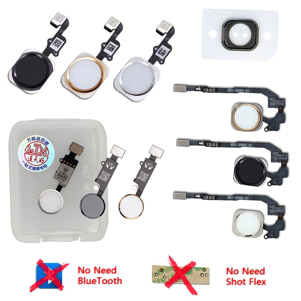 Return Back Full Function Home Button Flex For iPhone 6 6s 7 8 Plus 5s ...