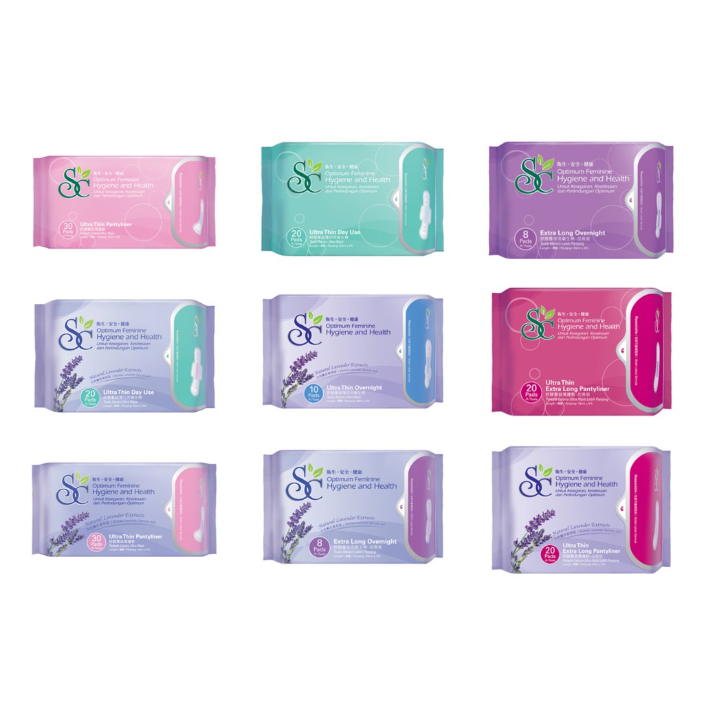 Cosway SC Sanitary Pads (Lavender Scented & Unscented) - 10 Types ...