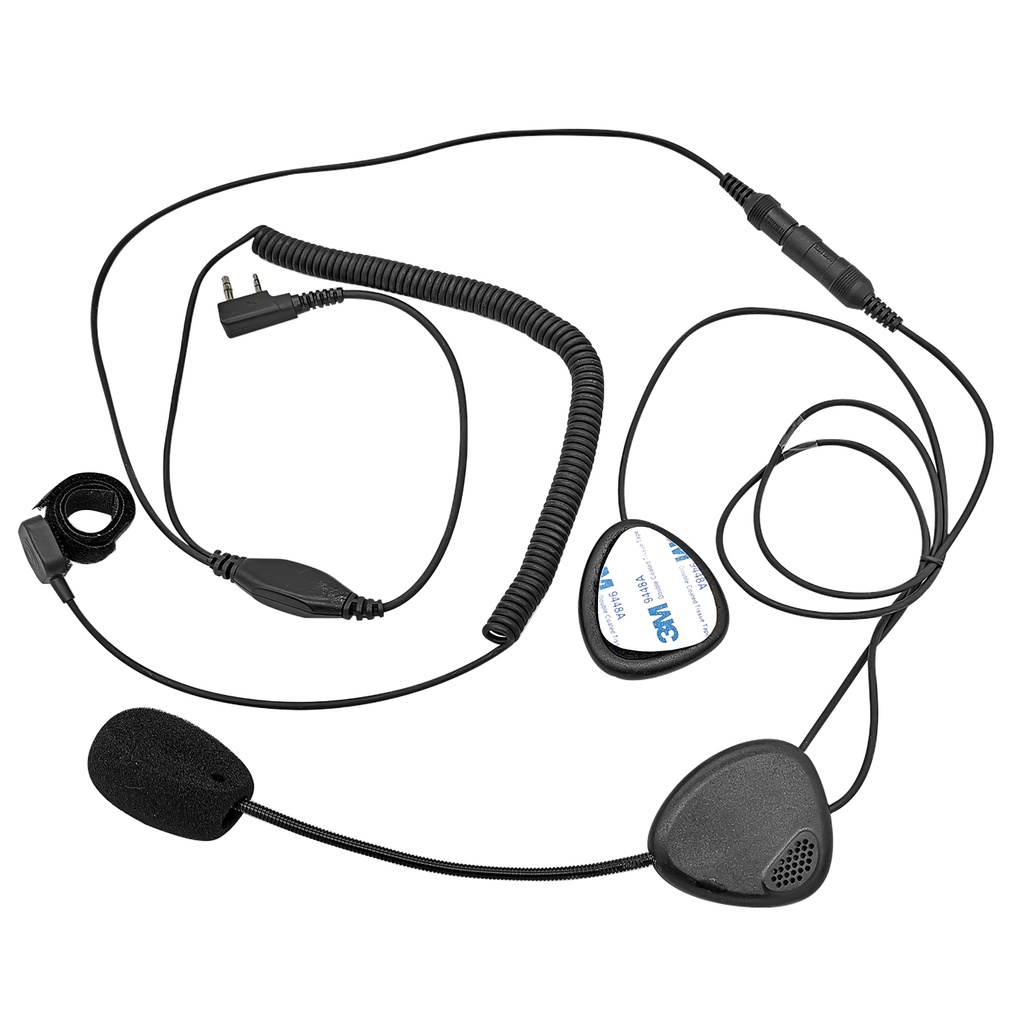 BAOFENG Helmet Kit 2 PIN Full Face Motorcycle Headset Earpiece Mic, for