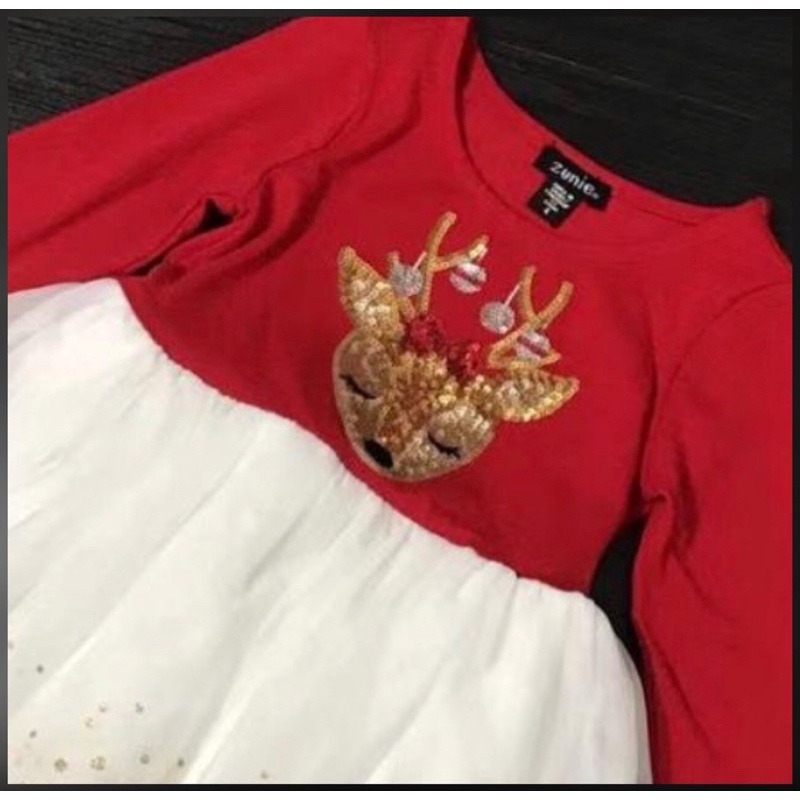 Zunie Brand Reindeer Tulle Dress Ready stock Shopee Malaysia