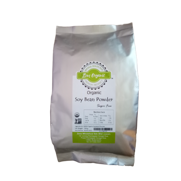 Zens Organic Soy Bean Powder 500g (No Sugar) Soy Milk Soya Milk