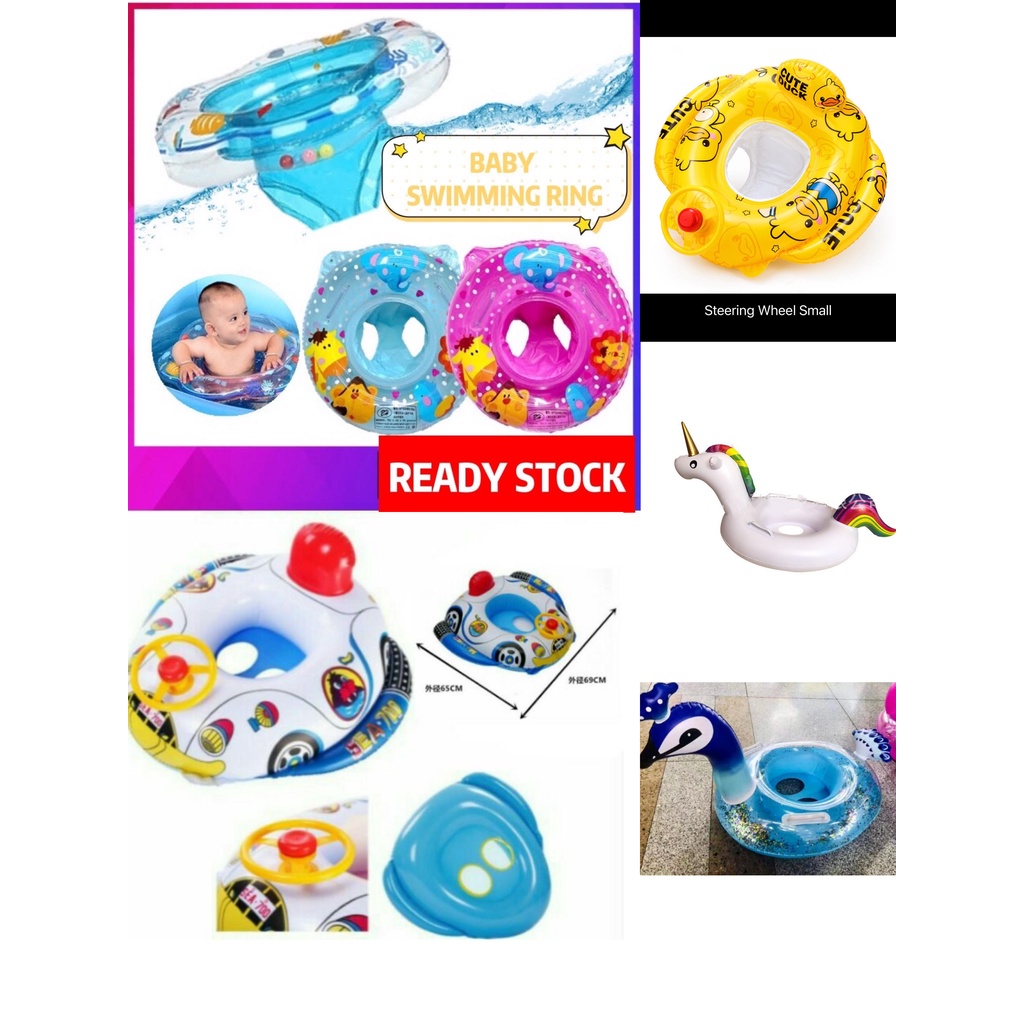 Pvc Inflatable Swim Ring Life Buoy With Floating Rope Accessory