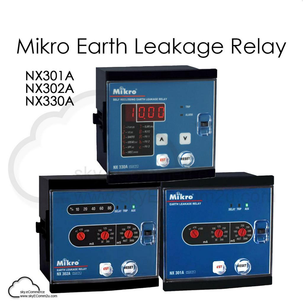 MIKRO Earth Leakage Relay NX301A / NX302A / NX330A 240 230 A Shopee