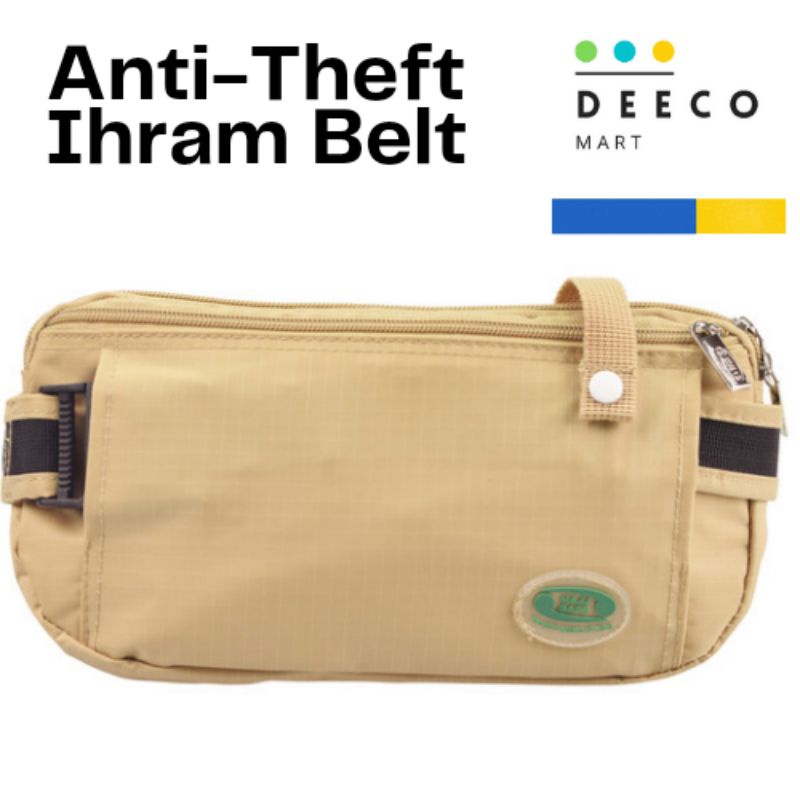 Hajj safe AntiTheft Waist Bag and Aman Ihram Belt (LargeOriginal from