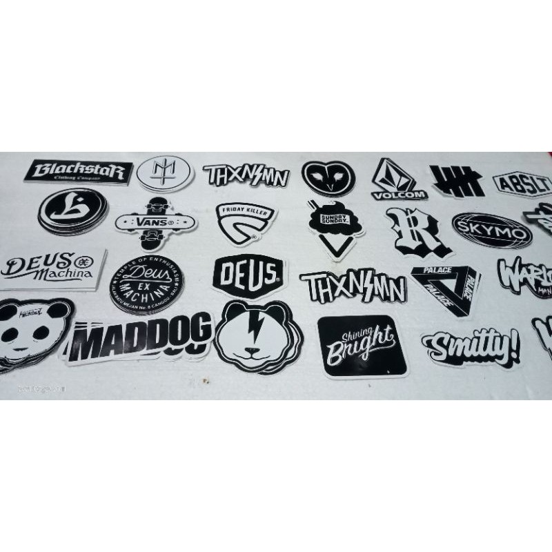 HITAM PUTIH Black And White Distro Stickers | Shopee Malaysia