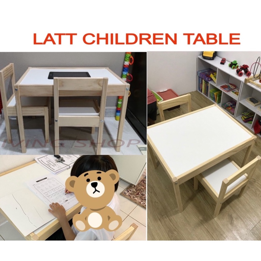 IKEA 100 ORIGINAL Latt IKEA Kids/Children's Table with 2 Chairs Set