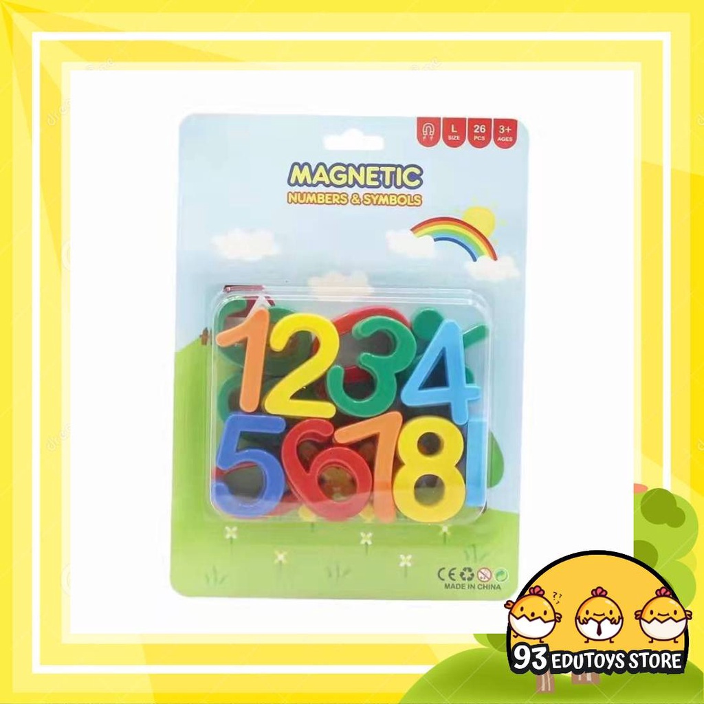 Magnetic Colourful Uppercase / Lowercase Alphabets Letters Numbers ...