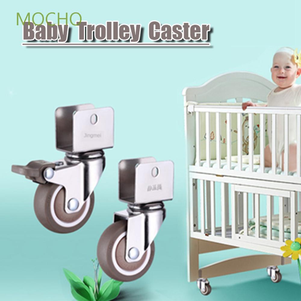 MOCHO 4pcs Furniture Casters Mute Bed Wheels Swivel Caster Universal