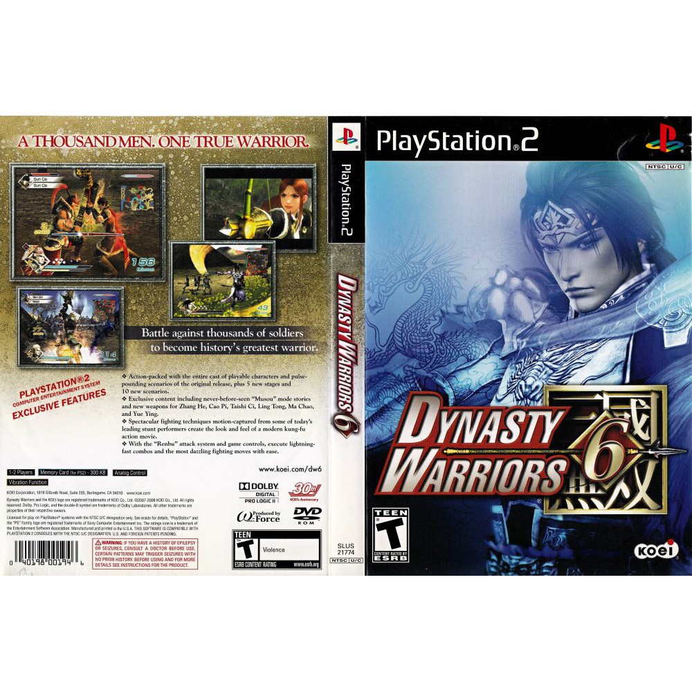 PS2 Game Dynasty Warriors 6 Gold Disc Shopee Malaysia