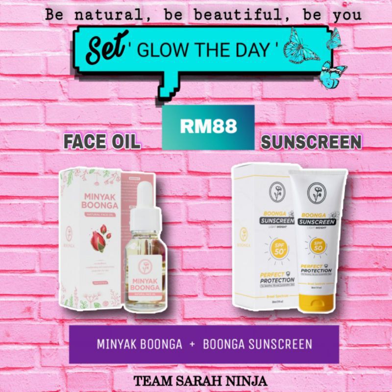 SET COMBO ( Minyak Boonga & Boonga Sunscreen) | Shopee Malaysia