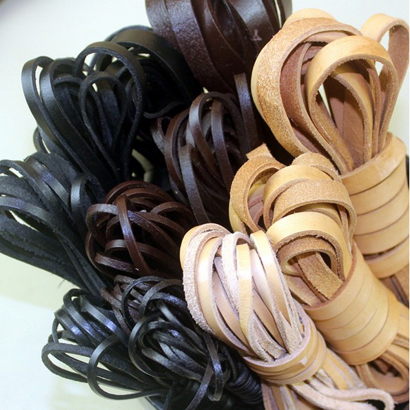 Flat Leather Cord Jewelry Making  Cow Leather Bracelet Findings