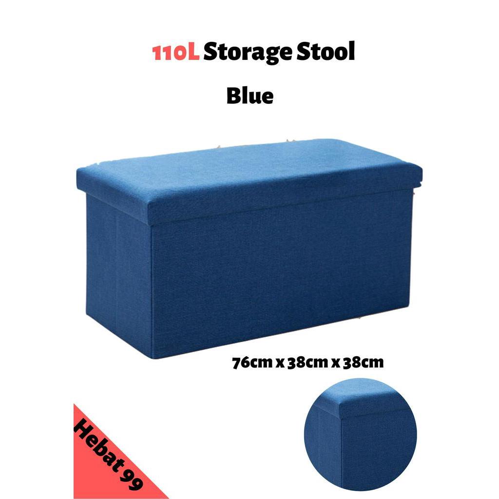 110L&25L Storage Stool Fabric Foldable Storage Box Sofa Footrest Foot ...