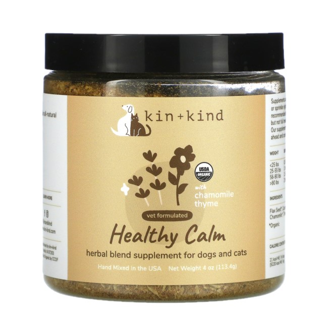 Kin+Kind, Healthy Calm, Herbal Blend Supplement for Dogs and Cats, With