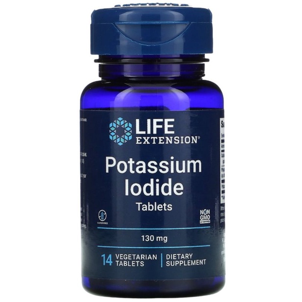 Life Extension, Potassium Iodide Tablets, 130 mg, 14 Tablets | Shopee ...