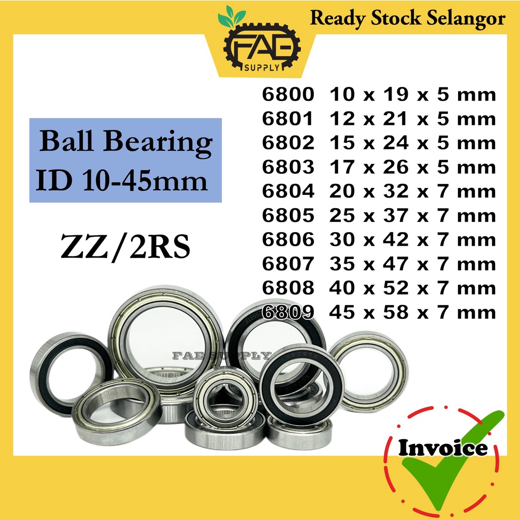 1000-Pack 6806ZZ Ball Bearing main image 0