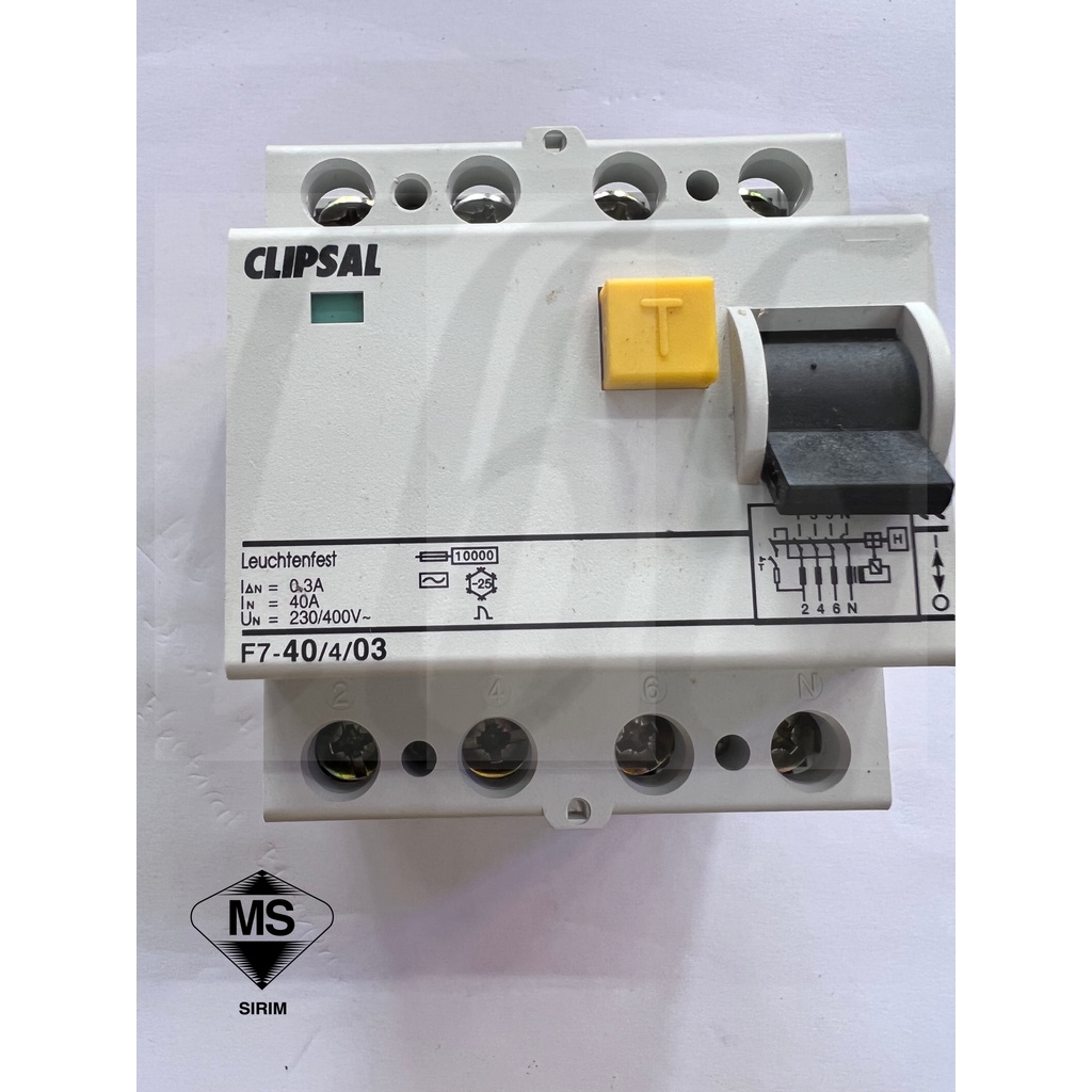 CLIPSAL 40A 4P 300mA ELCB RCCB | Shopee Malaysia