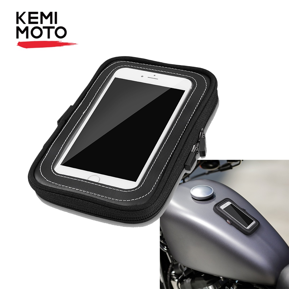 KEMIMOTO 8L Motorcycle Tank Bag - Waterproof PVC, Touch Screen Phone Pocket, For Adventure Bikes