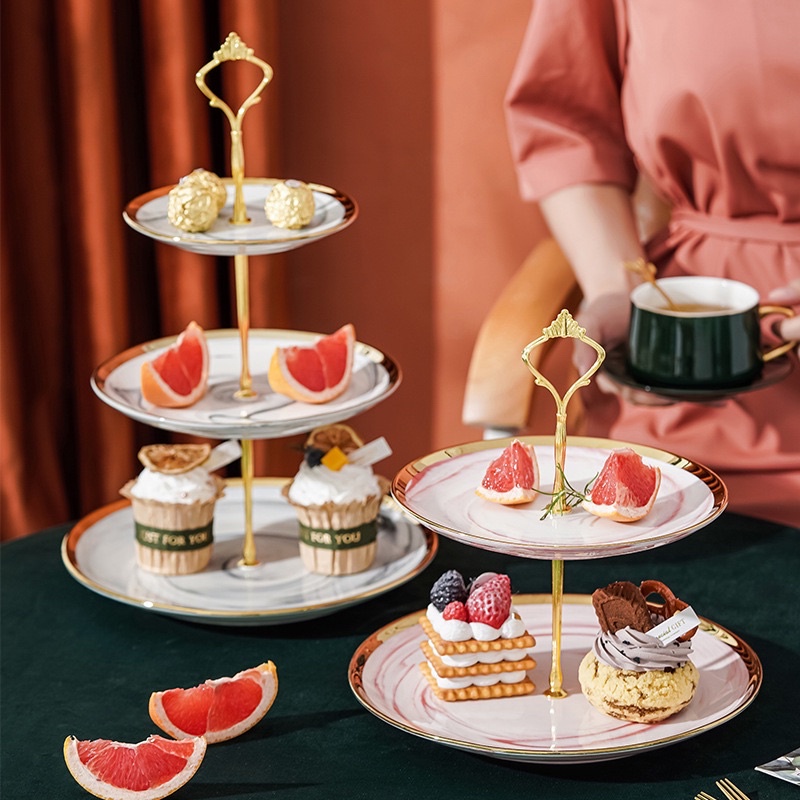 Petitemaison Marble Cake Tier/Cake Rack/Tiered Cake Holder | Shopee ...